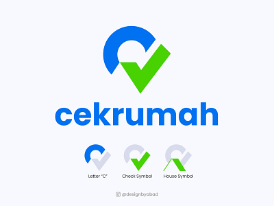 Cek rumah - Logo Design building c logo checklist construction graphic design house house logo letter c letter c logo logo design property property logo