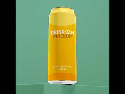 Drink can mockup 3d branding design graphic design mockup