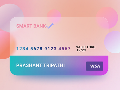 Glossy credit card created in figma banking de design figma graphic design illustration ui ux