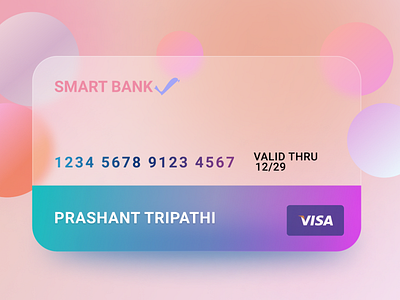 Glossy credit card created in figma