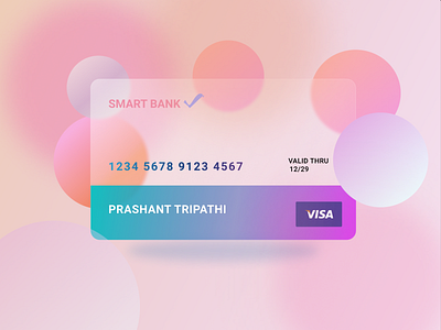 SmartBank✔️ transparent visa debit card banking branding design figma graphic design illustration logo ui ux vector