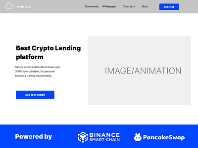 Hashstack.finance landing page suggestion