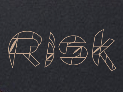 Risk abc debut letter risk source type typography
