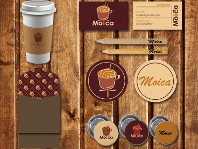 Moica brand branding coffee design logotype smile tie