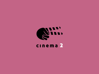 Cinema 2 branding cinema design hand logo logotype vector