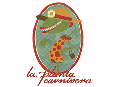 Logo for LA PLANTA CARNÍVORA illustration logo logo design