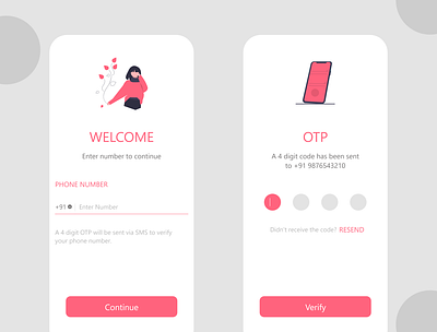 OTP process otp otp screen ui visual design