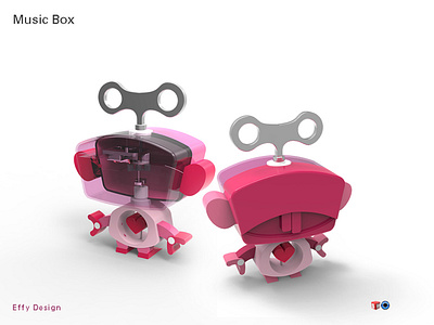 Robot Music Box 3D design