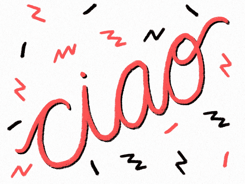 Ciao! animation design gif illustration lettering type typography