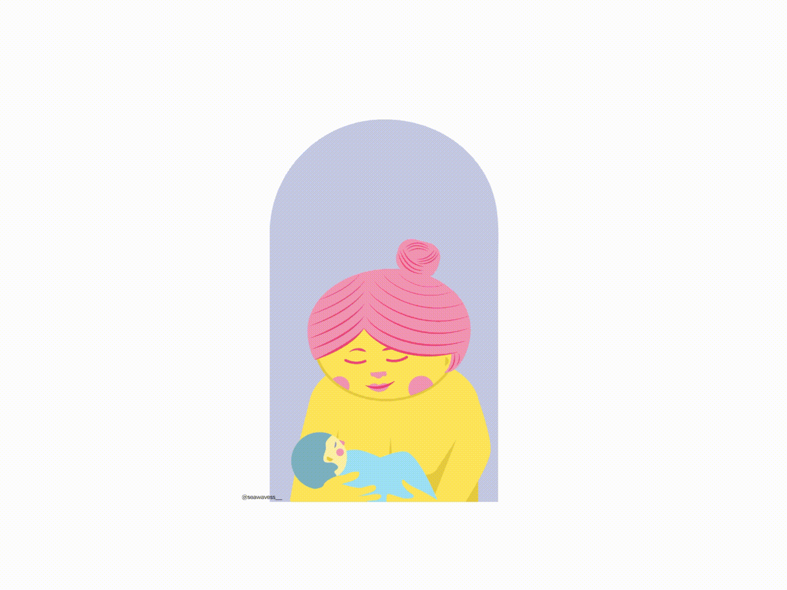 Mother and child animation design flat graphic design illustration illustrator minimal motion graphics vector