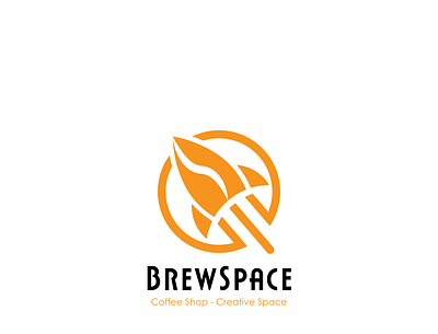BrewSpace Logo | Coffe Shop - Creative Space art brew coffe coffee coffee cup coffee logo coffelogo coffeshop creative creative design creative logo creative space creativity logo rocket space vector