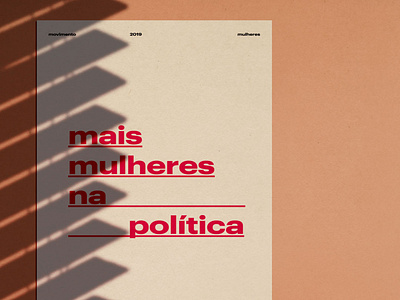 Women in politics - poster 2019 mockup politics poster shadow women