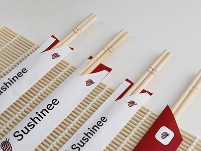 Mockup design for sushinee brand identity
