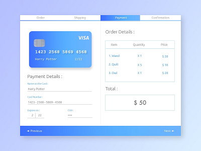 Credit Card Checkout Daily UI 002 dailyui minimal ui ux web