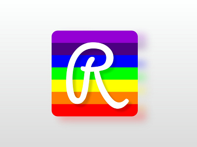 Rainbow App Icon Daily UI 005 app dailyui design icon illustration logo typography ui