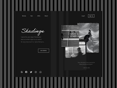 Shadings Landing Page