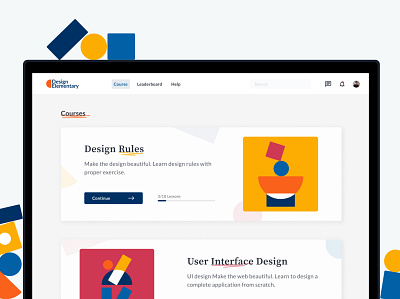 Design-Elementary app branding design icon illustration logo typography ui vector website