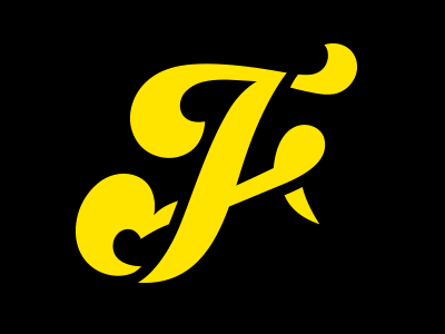 F f icon lettering letters logo mark script type typography