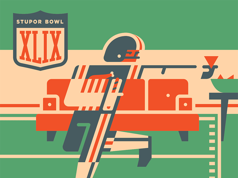 Stupor Bowl XLIX design doritos illustration sports