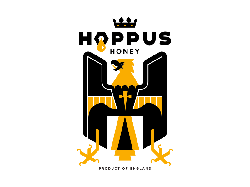 Hoppus Honey Logo Dribbble branding identity logo mark