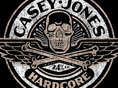Casey Jones band merchandise biker patch custom illustration illustration t shirt design vintage