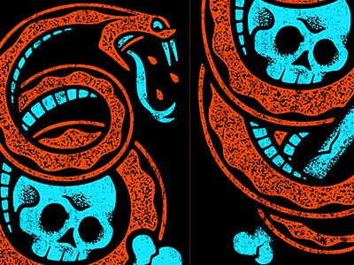 Pierce The Veil - Skull N Snake custom illustration merchandise skull snake
