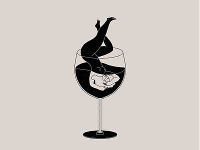 Drink wine, feel fine by Cynthia Torrez on Dribbble