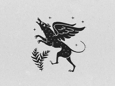Hainu #02 / Winged dog branding dog fairytale fantasy hainu icon illustration legend logo medieval mystic vector winged wings
