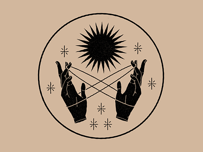 Hands body branding color design esoteric hand hands icon illustration lineal logo magia magic mystic