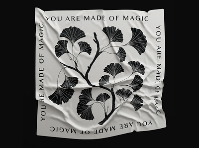 You are made of magic black black white botanic botanical branding icon illustration logo magic magical mockup mystic plants quotes