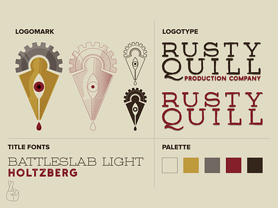 Rusty Quill Re-Brand 2/3 (unofficial) branding design logo podcast podcast logo rusty quill vector