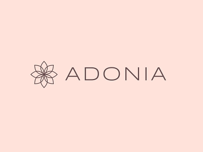 Adonia Logo brand design brand identity cosmetic flower logo logo logo concept logo creation logo design logotype minimal