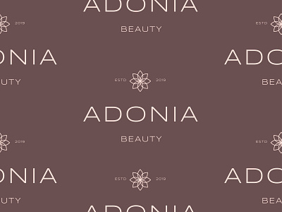Adonia Secondary Logo beauty logo brand design brand identity branding cosmetic cosmetic logo flower logo logo logo mark symbol logotype minimal