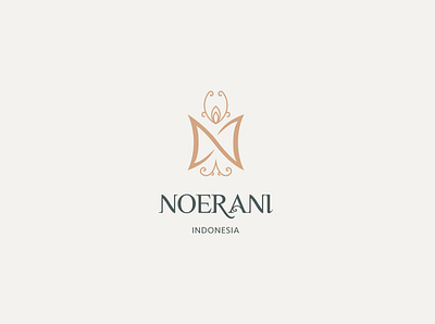 Noerani Logo beauty logo brand design brand identity branding butterfly logo design logo logo design logotype minimal