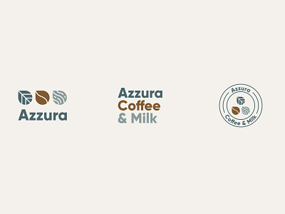 Azzura Submark brand design brand identity coffee coffee logo logo logo design milk submarks