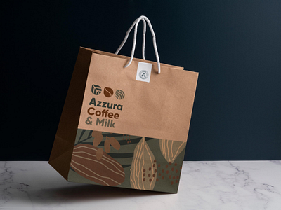 Azzura Brand Identity brand identity branding coffee design logo illustration logotype milk packaging shopping bag visual identity