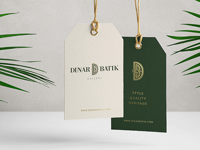 Dinar Batik Hang Tag brand identity graphic design hangtag packaging