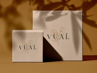 Vual Box Design beauty logo box design brand design brand identity branding design flower logo hijab branding illustration logotype packaging