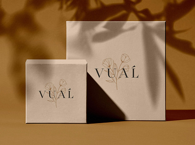 Vual Box Design beauty logo box design brand design brand identity branding design flower logo hijab branding illustration logotype packaging