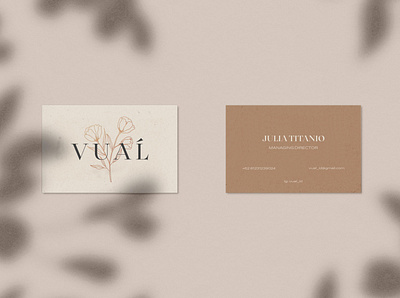 Vual Business Card beauty logo brand design brand identity branding business card stationery