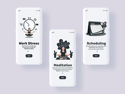 Onboarding screen for meditation app