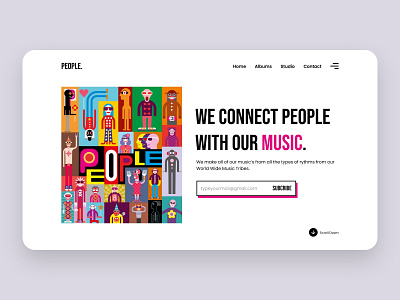 People Music band landing page adobe adobe xd art dailyui design dribbble ecommerce ecommerce design event illustration minimalism minimalist music music art musician people ui ux webdesign website