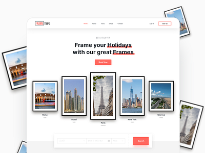 Travel Agency Website 3d freebies minimalist mockups travel travel agency travel website ui ux website design wesbite