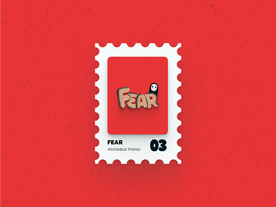 Post Stamp Series: FEAR fear freebies ghost grain texture illustrations post stamp spirited away typogaphy typography art vector