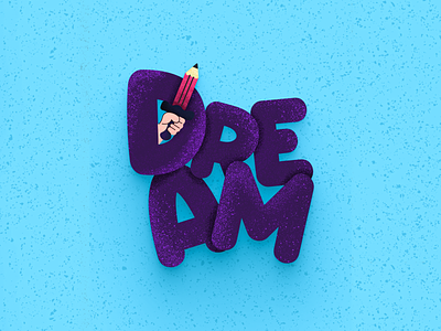 Dream Illustration 3d dream dreaming dreams freebies illustration ocean typography typography art vector