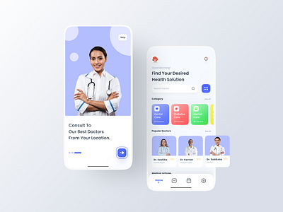 Doctor Consulting app 3d doctor app doctor appointment doctors freebies medical app mobile app mockups ui ux