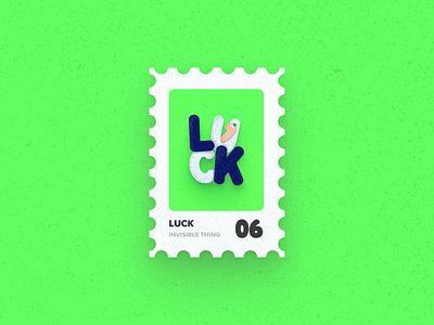 Post Stamp Series: Luck 3d freebies illustration luck lucky lucky cat lucky charms post stamp typography vector