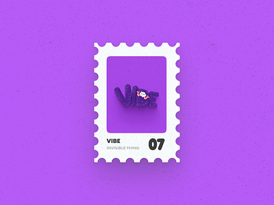 Post Stamp Series: Vibe 3d freebies illustration mockups post stamp typography typography art vector vibe vibes