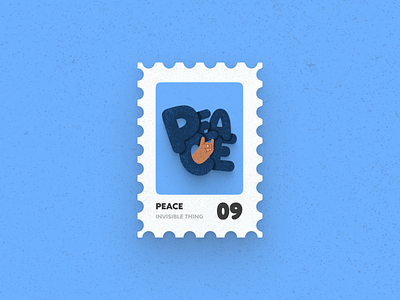 Post Stamp Series: Peace 3d design freebies illustration mockups peace peaceful typography typography art vector