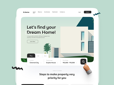 Real Estate website 🏡 freebies header section house housing minimalist product design real estate real estate ui website